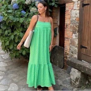 Green Maxi summer dress